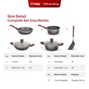 Cypruz MARBLE Cookware Set: COMPLETE 7pcs 6X1