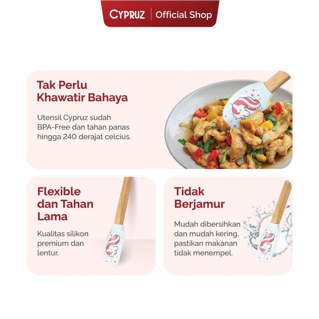 Cypruz Silicone Pattern Series Spatula Silicone