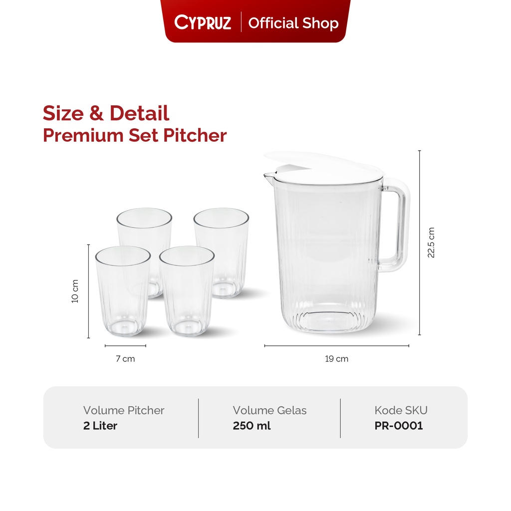Cypruz Pitcher Set 5in1 48x1