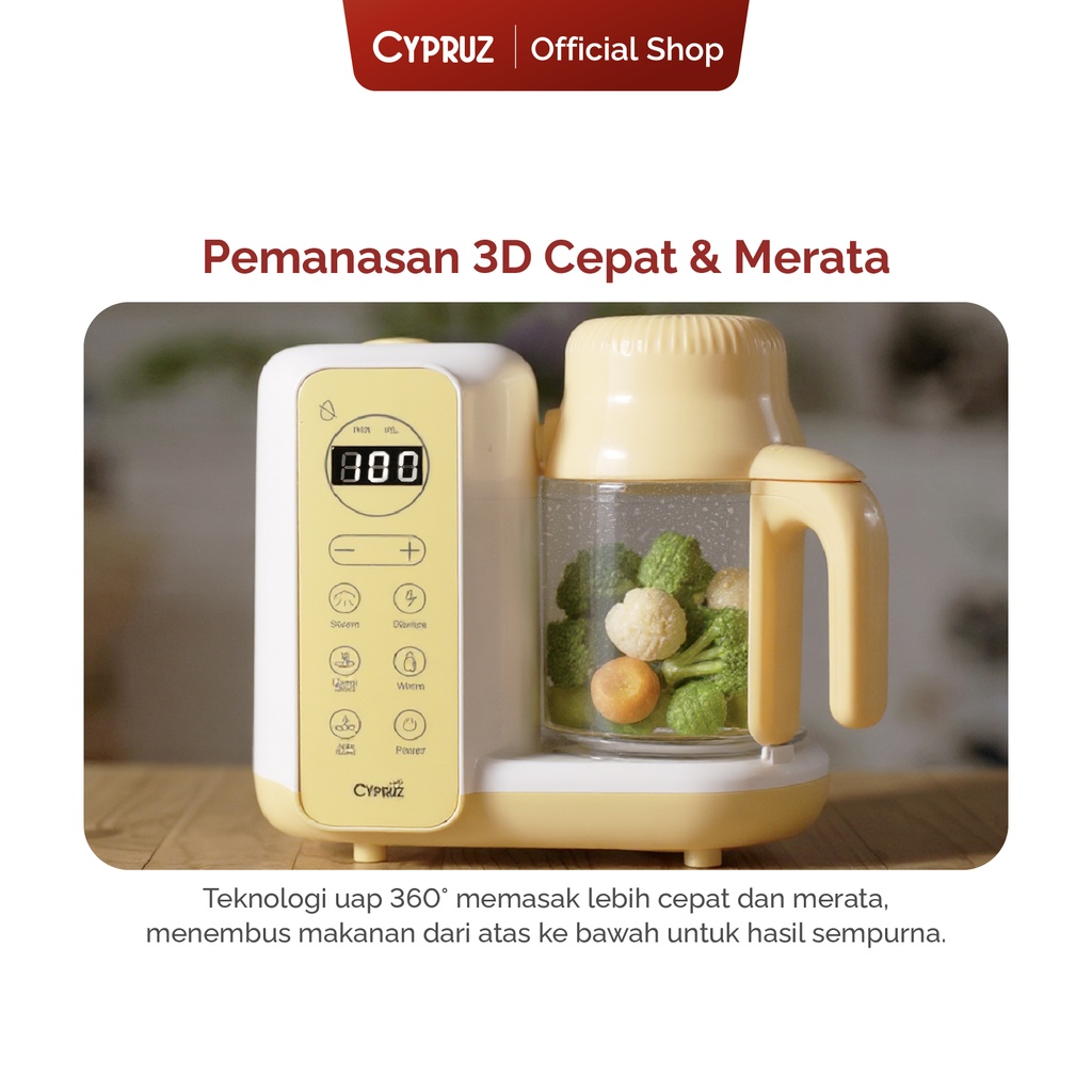 Cypruz Baby Food Processor 4X1