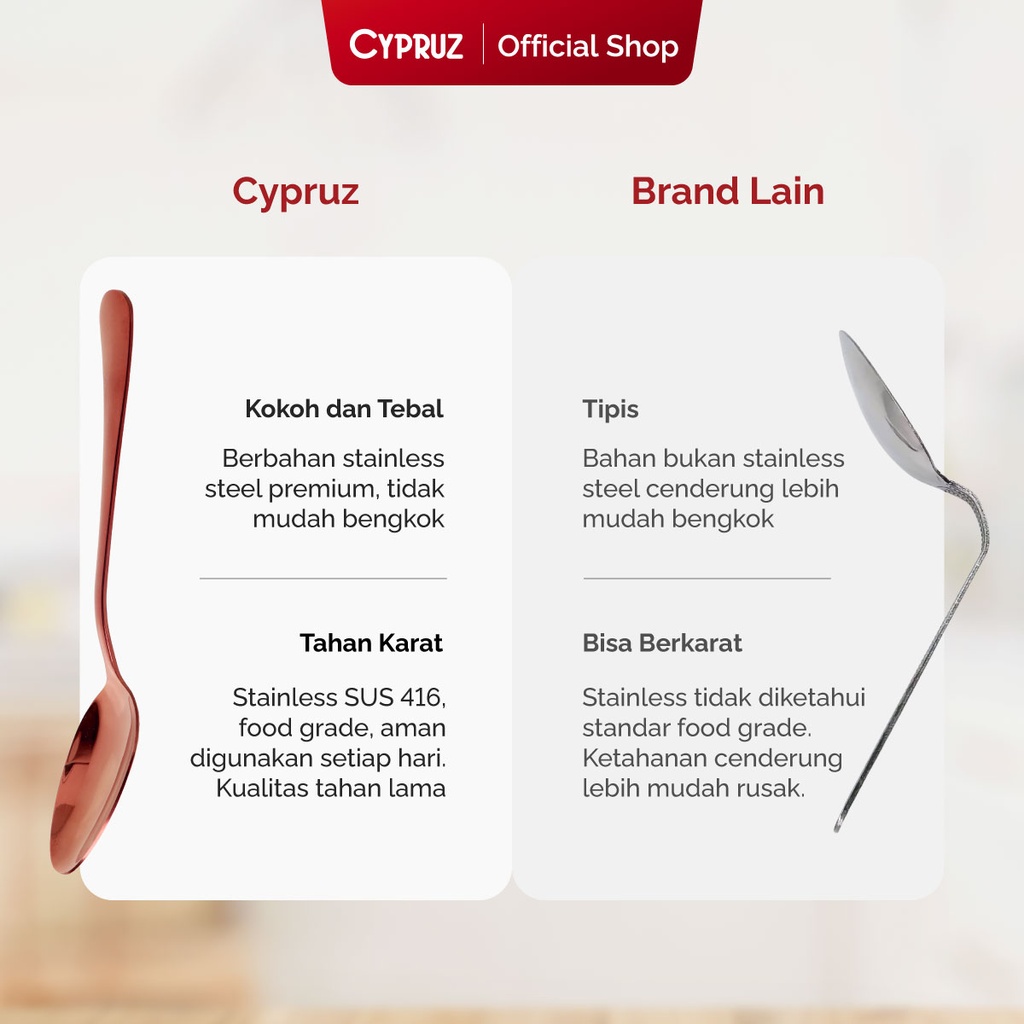 Cypruz Luxury Cutlery Set:24pcs 12X1