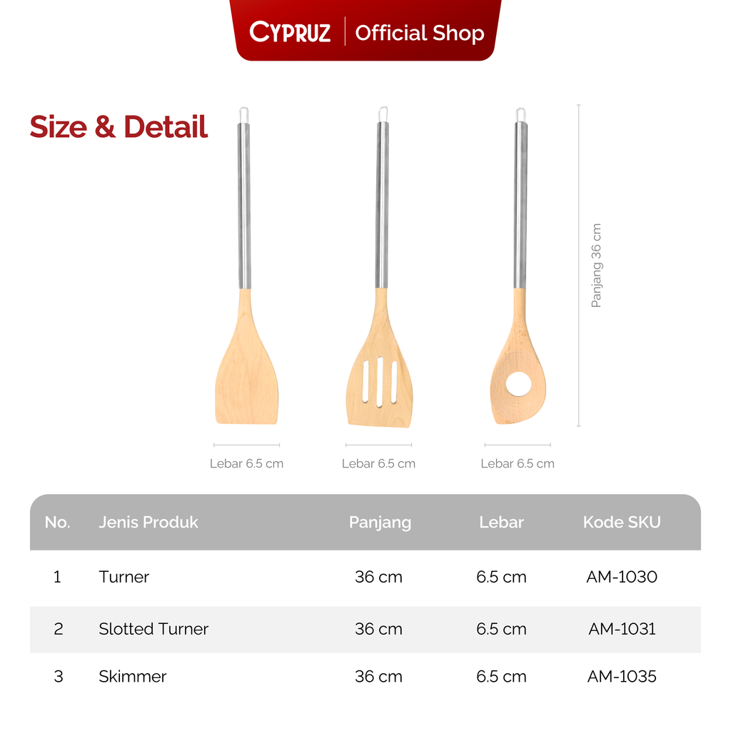 Cypruz Beech+Stainless Series: Turner LUBANG 12/144X1