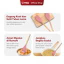 Cypruz Utensil Gagang Kayu Kepala Silicone Spatula