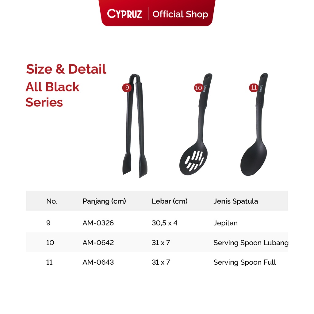 Cypruz Utensil All Black Series: Turner LEGOK 24/144X1