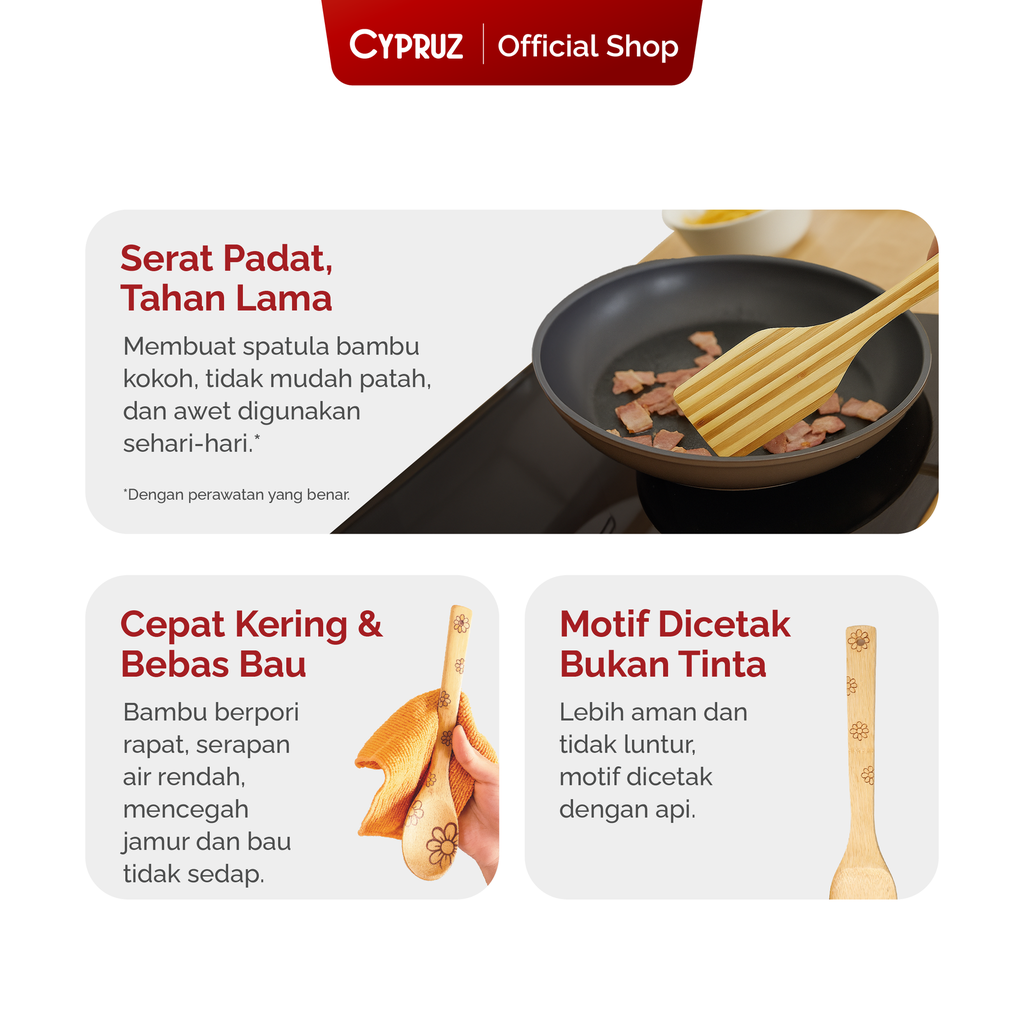 Cypruz Ladle Bambu BERMOTIF 30x6cm 25/200X1