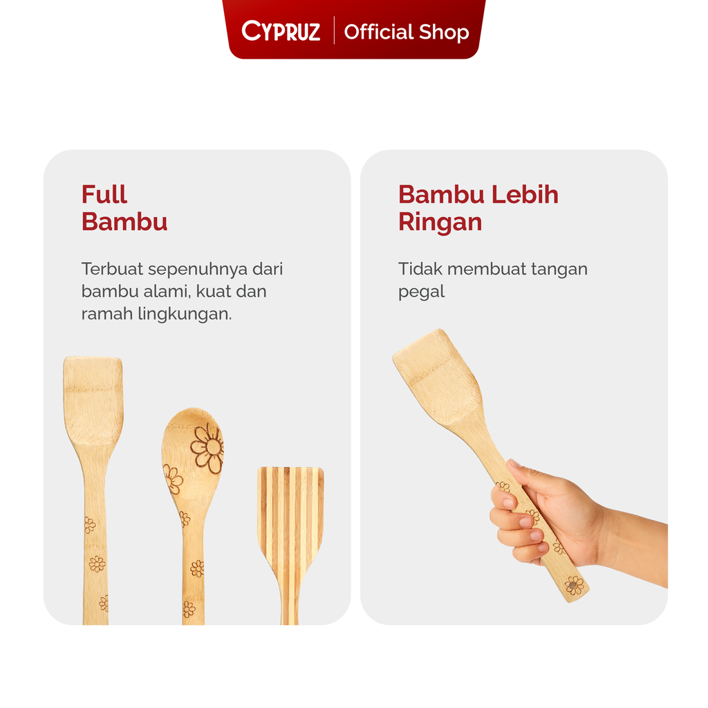 Cypruz Ladle Bambu BERMOTIF 30x6cm 25/200X1