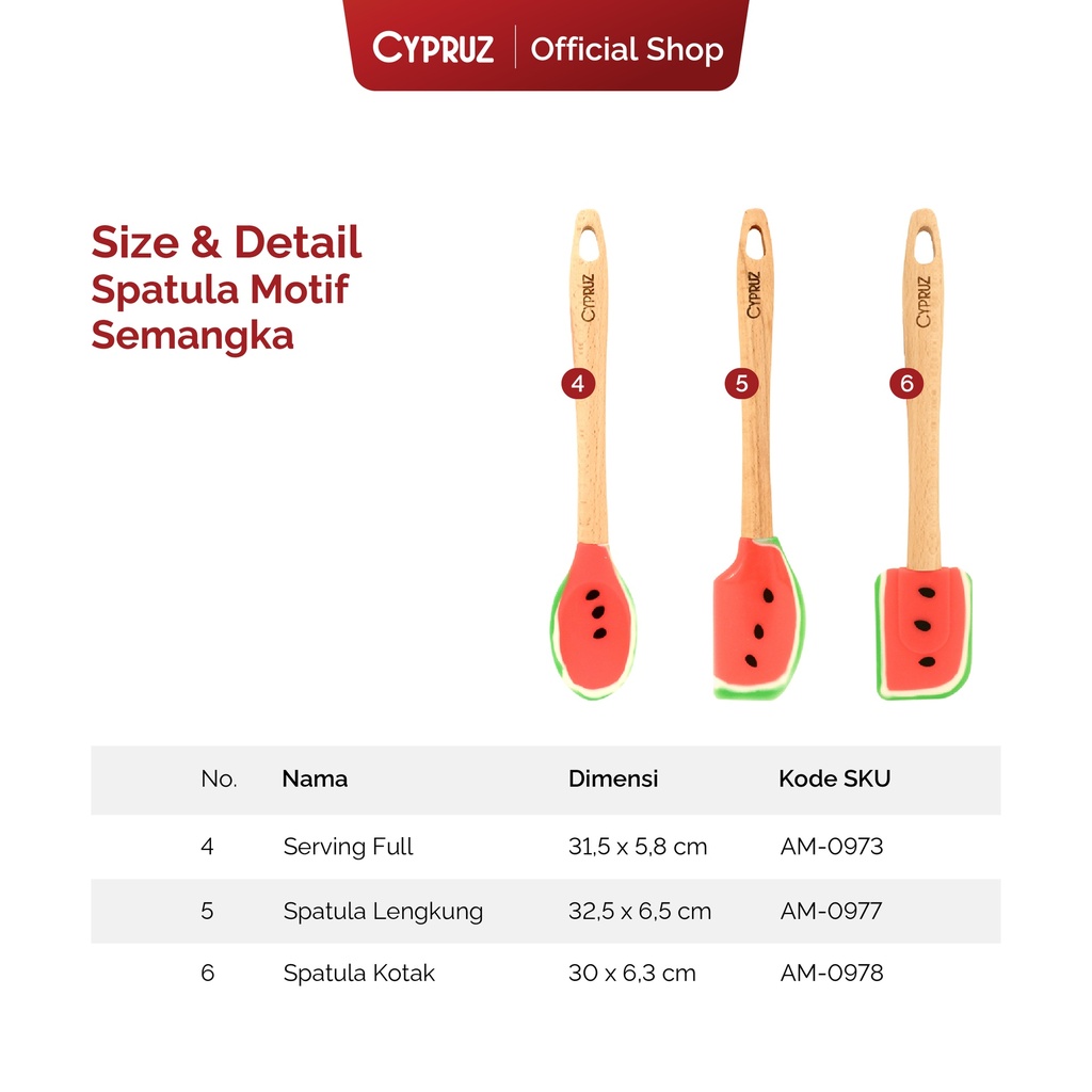 Cypruz Utensil Semangka Series: Turner Full 12/96X1
