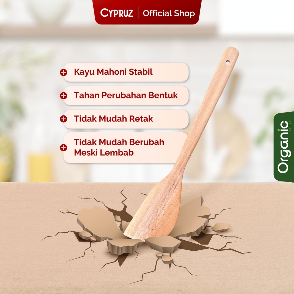 Cypruz Wood Series Mahoni Turner Kotak Lancip