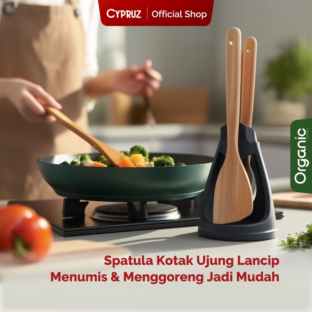 Cypruz Wood Series Mahoni Turner Kotak Lancip