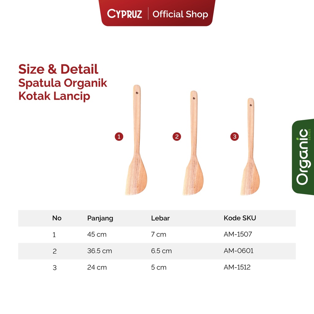 Cypruz Wood Series Mahoni Turner Kotak Lancip