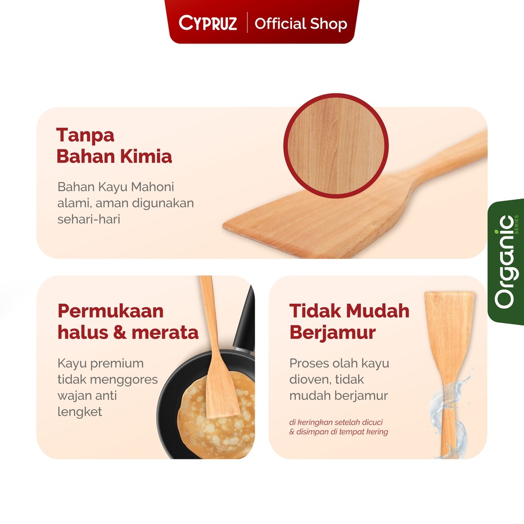 Cypruz Wood Series Mahoni Turner Kotak Rata