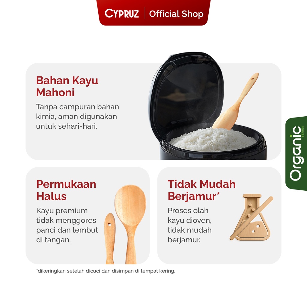 Cypruz Utensil Mahoni: Centong BUNDAR 24/240X1