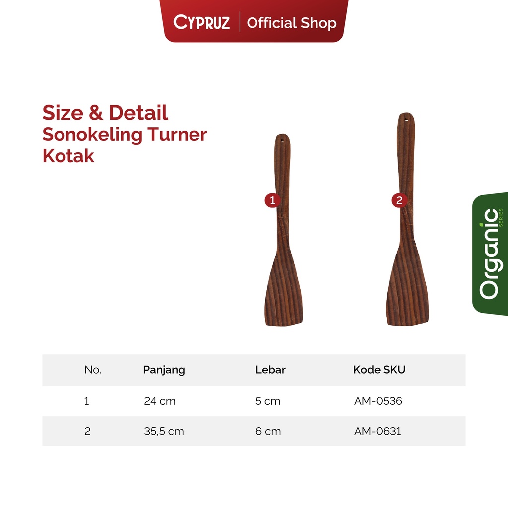 Cypruz Utensil Sonokeling: Turner Kotak RATA 35.5x6cm 24/240X1
