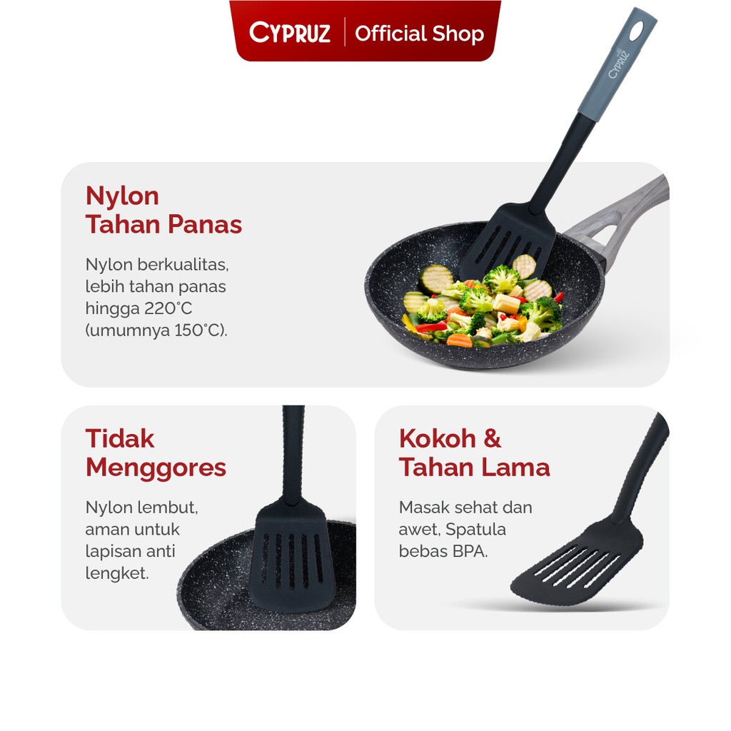 Cypruz Utensil Nylon Series: Slotted Spoon 31.3x6.5cm 96X1