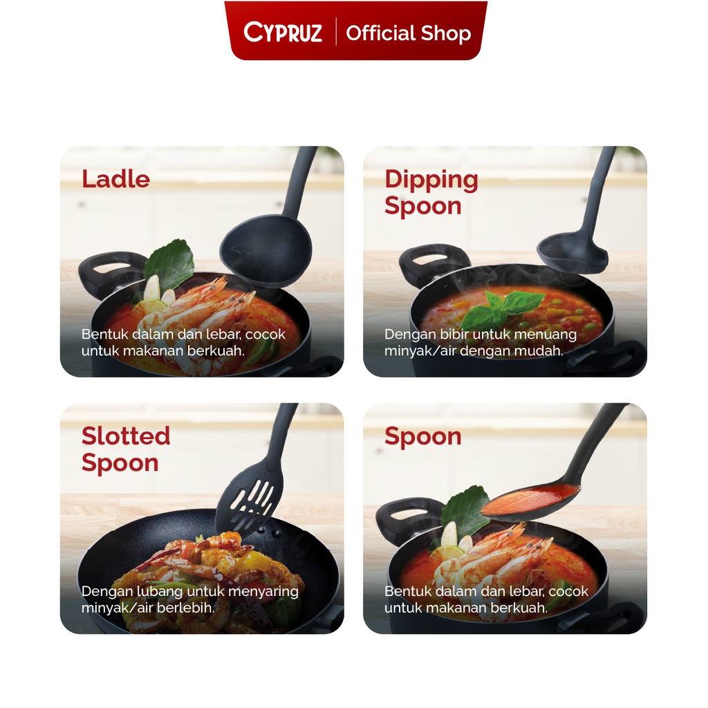 Cypruz Utensil Nylon Series: Slotted Spoon 31.3x6.5cm 96X1