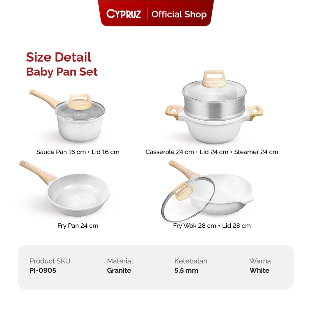 Cypruz White Die Cast Set 7pcs 3X1