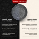 White Granite Series Gagang Coklat Kayu Fry Pan