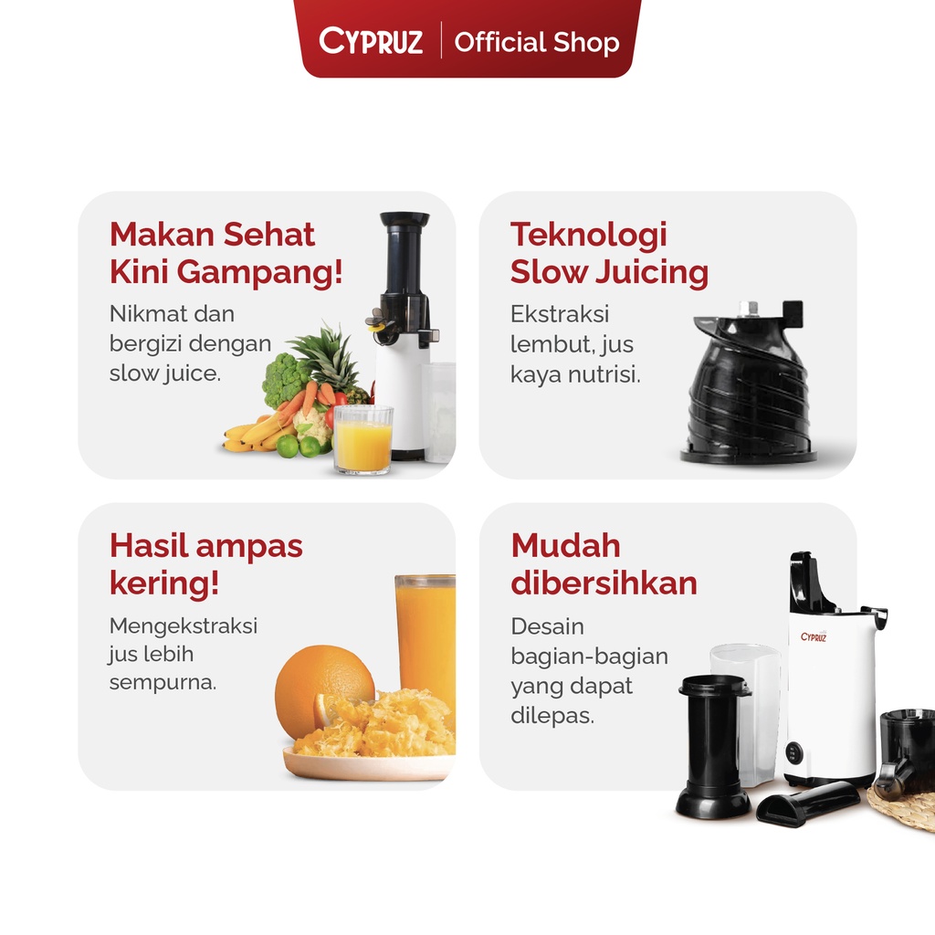 Cypruz Slow Juicer 8X1 