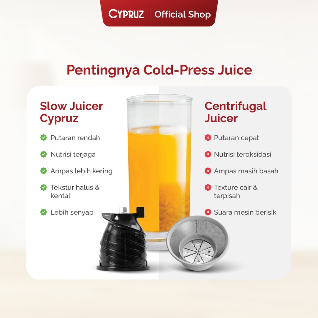 Cypruz Slow Juicer 8X1 