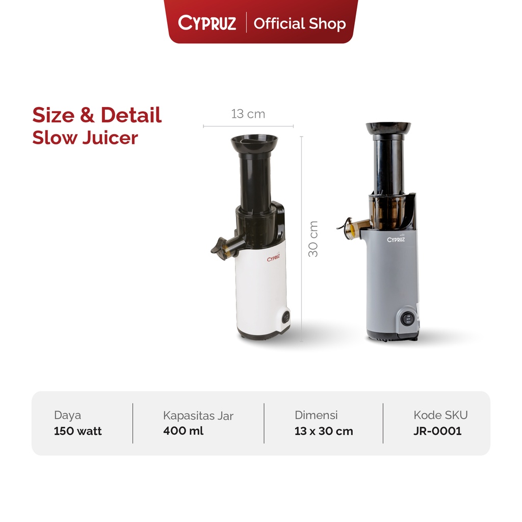 Cypruz Slow Juicer 8X1 
