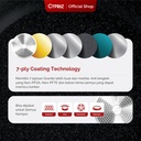 White Granite Series Gagang Coklat Kayu Sauce Pan