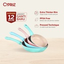 Cypruz Mini Pastel Series Forged Color Handle Fry Pan
