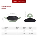 Cypruz Press Color Handle WOK 30cm (GREY) 10X1