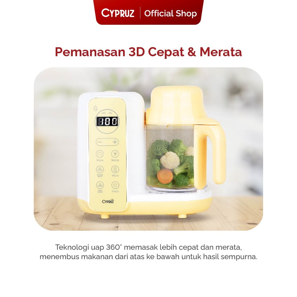 Cypruz Baby Food Processor 4X1
