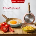 Cypruz Pastel Series Wood Handle Fry Pan Spiral Bottom