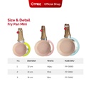 Cypruz Pastel Series Wood Handle Fry Pan Spiral Bottom