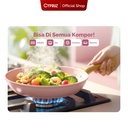 Cypruz Pastel Series Wood Handle Fry Pan Induction Bottom