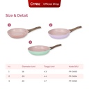 Cypruz Pastel Series Wood Handle Fry Pan Induction Bottom
