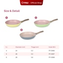 Cypruz Pastel Series Wood Handle Fry Pan Induction Bottom