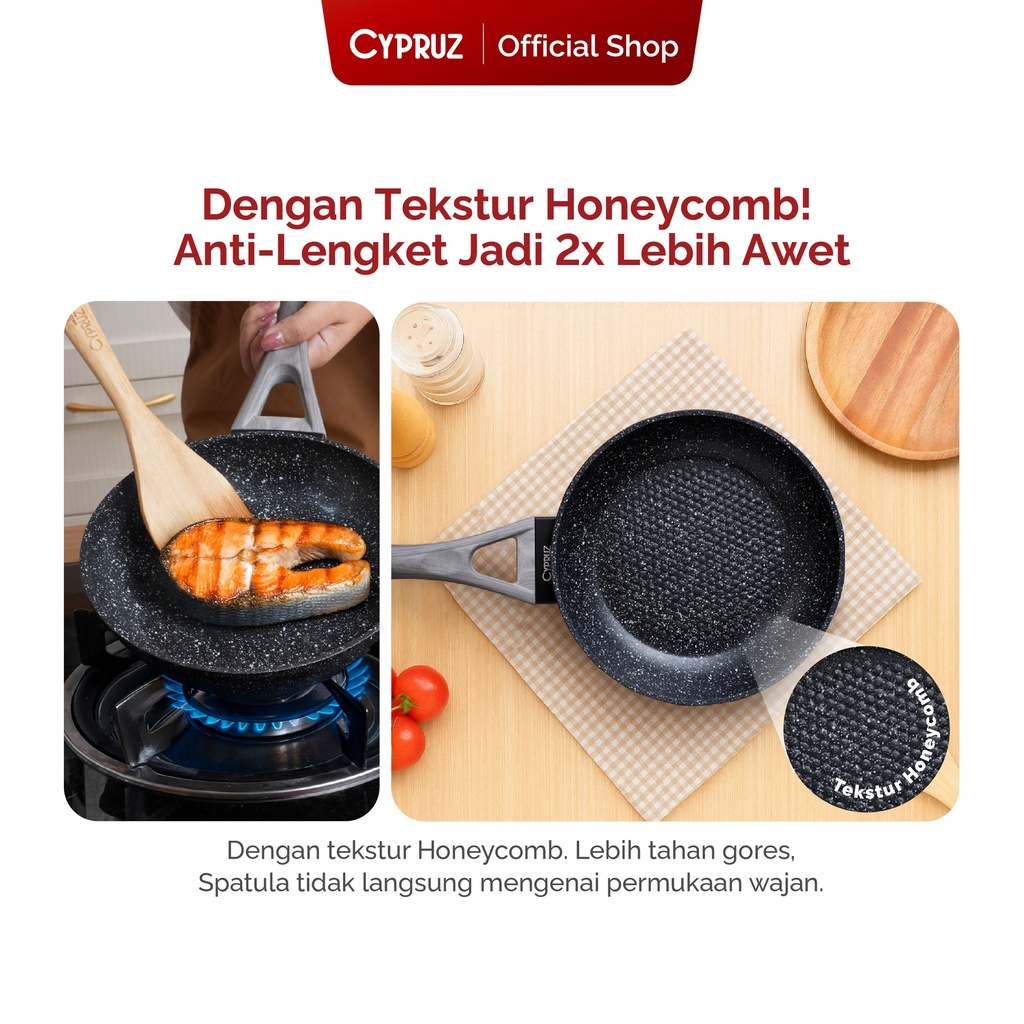 Cypruz Honeycomb Series Fry Pan
