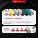 White Granite Series Gagang Coklat Kayu Fry Wok