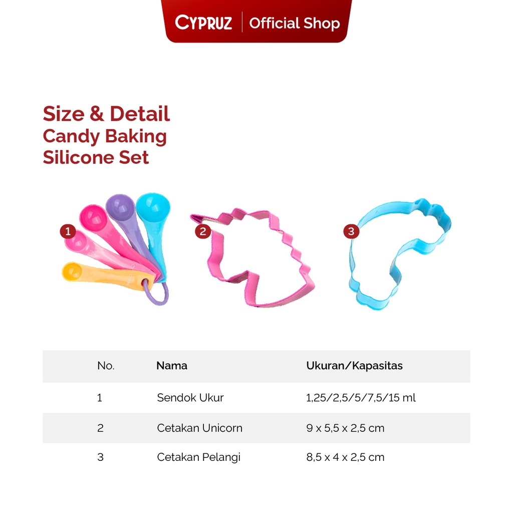 Cypruz Silicone Utensil Set CANDY: 10pcs