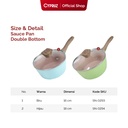 Cypruz Pastel Series Wood Handle Sauce pan Induction Bottom