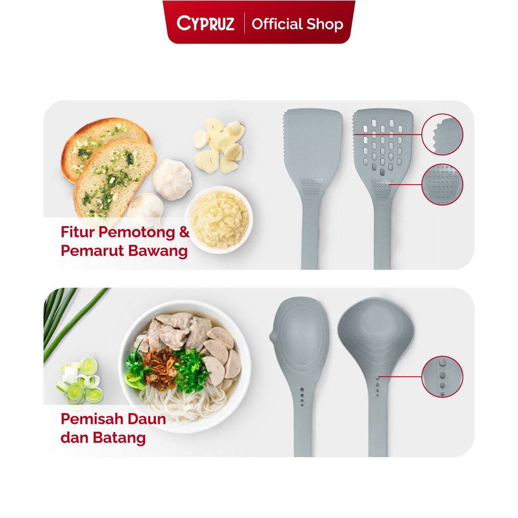 Cypruz Nylon Slotted Turner with Grater 96X1