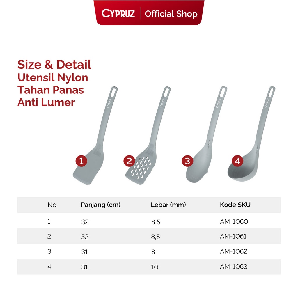 Cypruz Nylon Slotted Turner with Grater 96X1