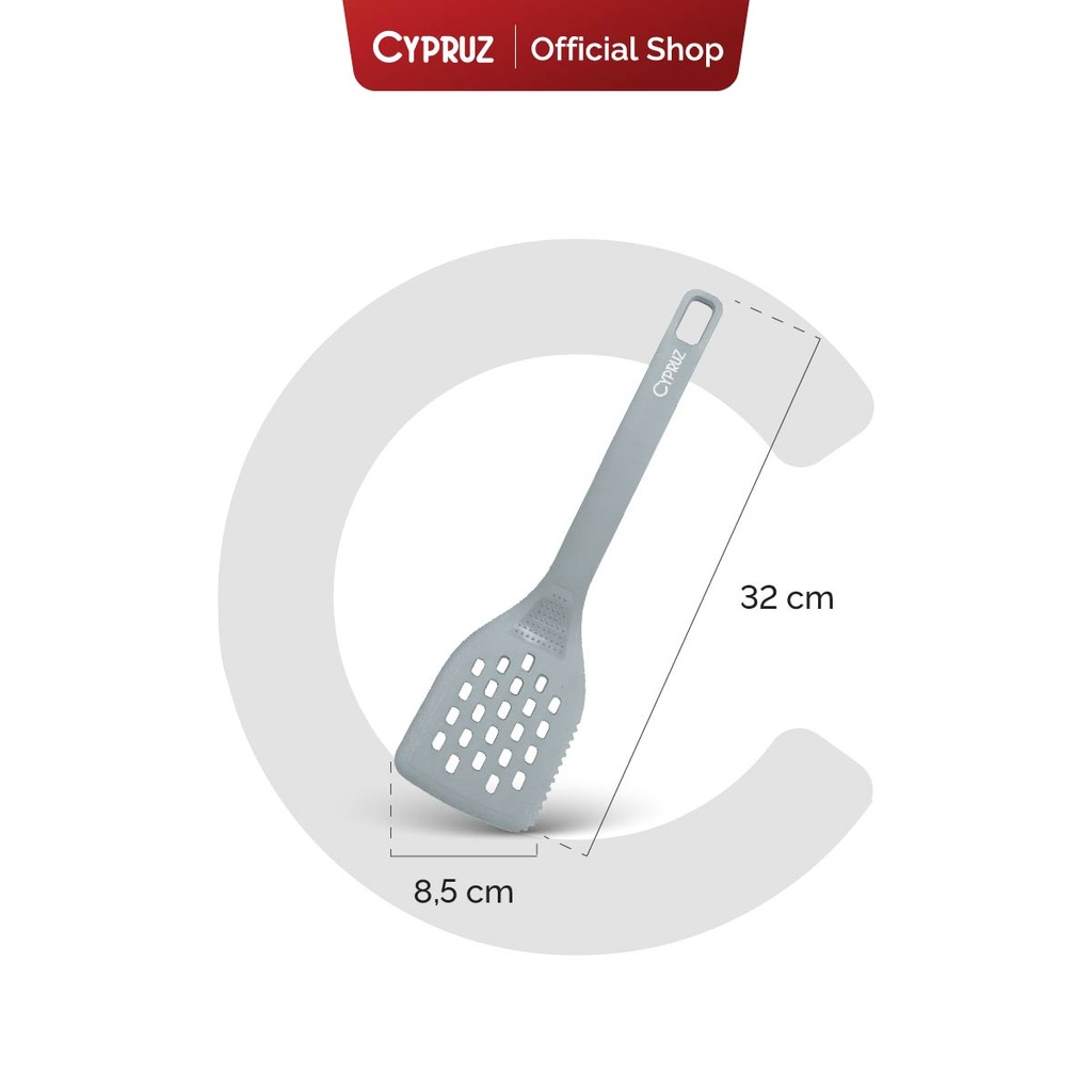 Cypruz Nylon Slotted Turner with Grater 96X1