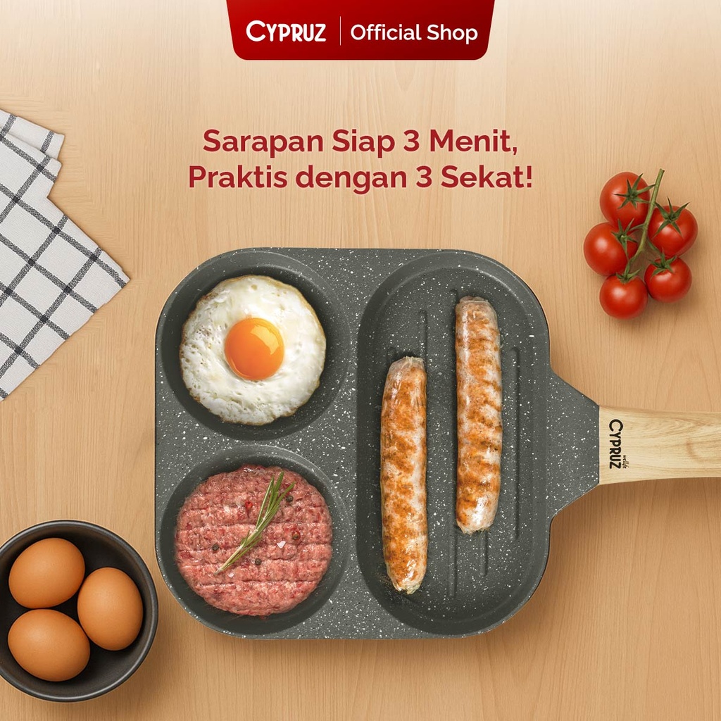 Cypruz Grey Diecast Egg Frypan