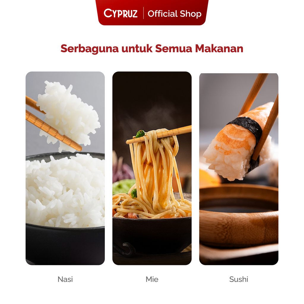 Cypruz Sumpit Bambu Print Set/5pcs 22,5cm 25/200X1