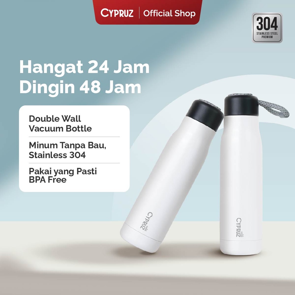 Cypruz Botol Minum Tumbler Stainless Summer Series Tahan Panas dan Dingin 48 Jam 500 ML