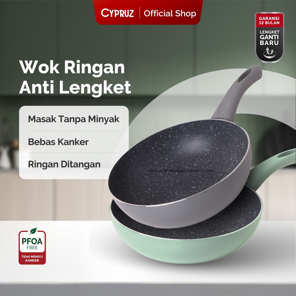 Cypruz Featherlight Series Fry Wok