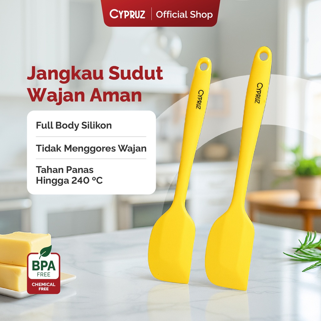 Cypruz Full Silicone Series Spatula Lengkung