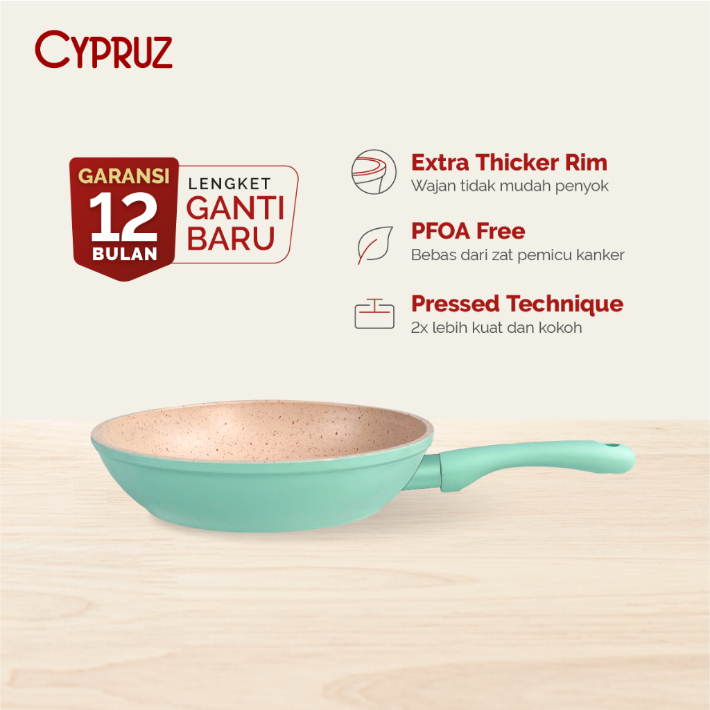 Cypruz Mini Pastel Series Forged Color Handle Fry Pan