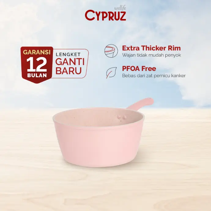 Cypruz Mini Pastel Series Forged Color Handle Sauce Pan