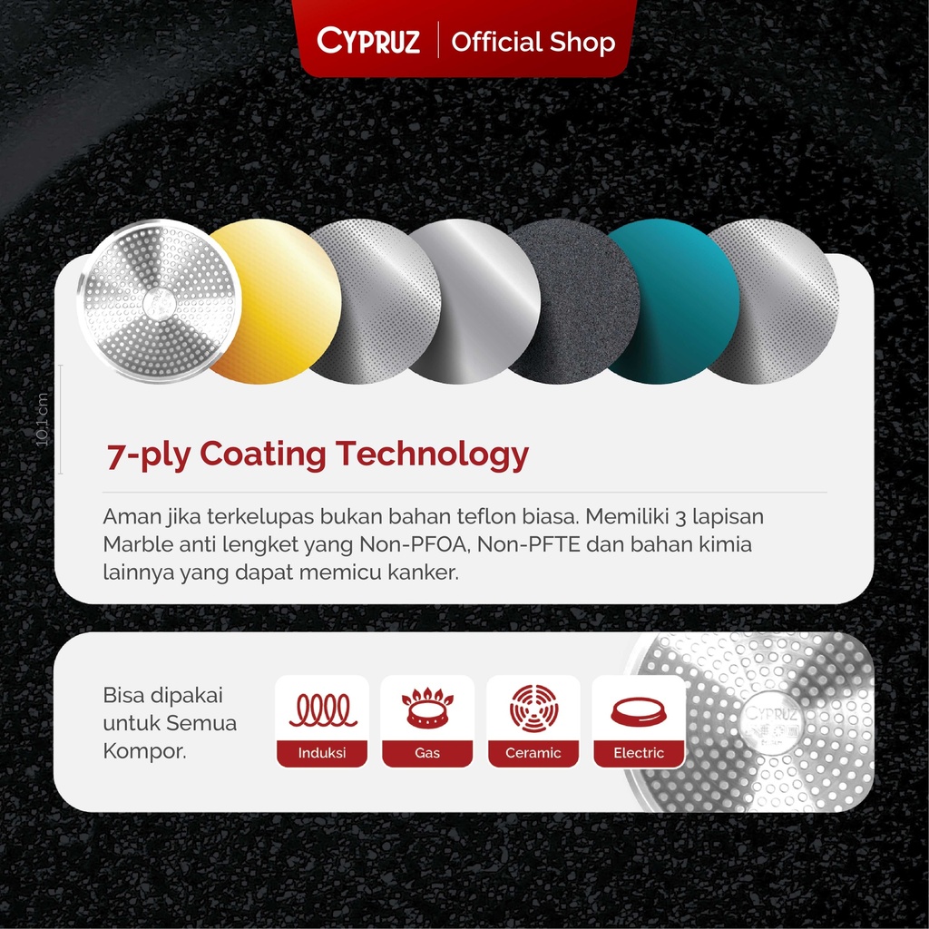 Cypruz Grey Marble Series Sauce Pan