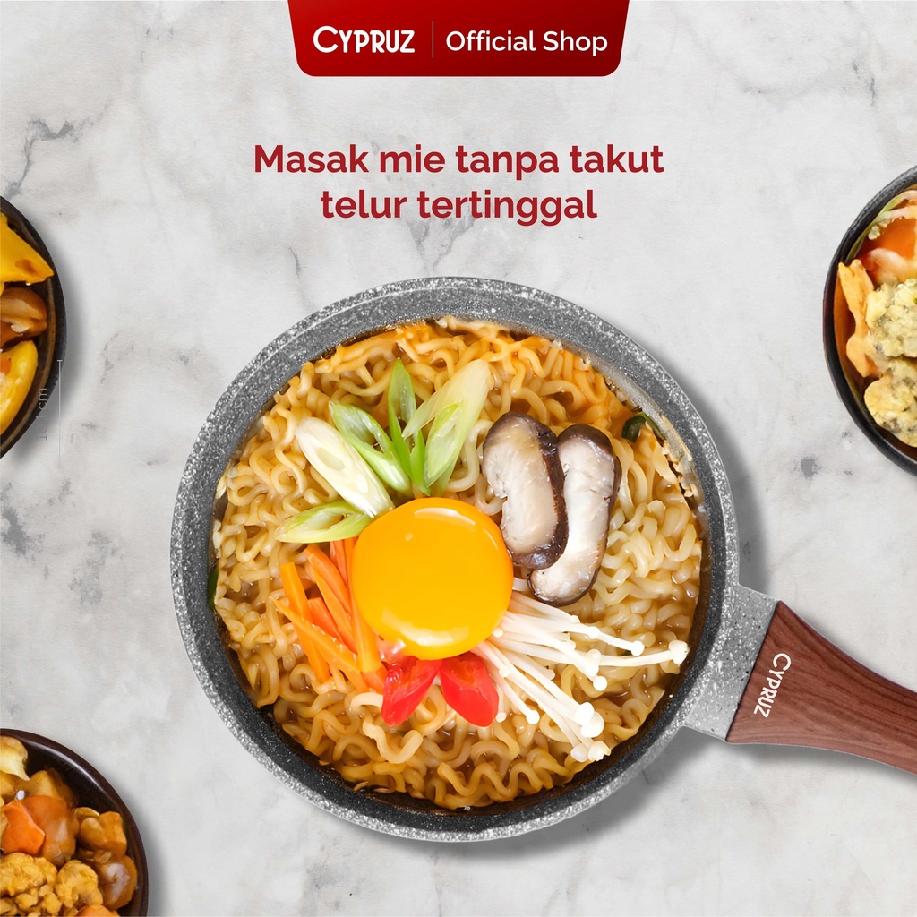 Cypruz Grey Marble Series Sauce Pan
