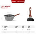 Cypruz Grey Marble Series Sauce Pan